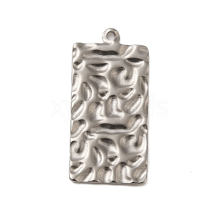 Textured 304 Stainless Steel Pendants STAS-G344-03B-P-1