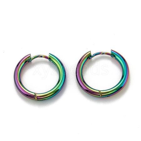 304 Stainless Steel Huggie Hoop Earrings EJEW-O087-09C-M-1