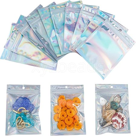 SUPERFINDINGS Rectangle Zip Lock Plastic Laser Bags OPP-FH0001-03-1