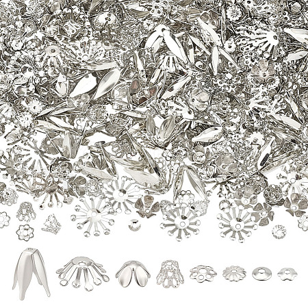 8 Styles Iron Bead Caps IFIN-ME0001-25-1
