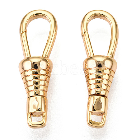 Brass Lobster Claw Clasps X-KK-N254-21G-1