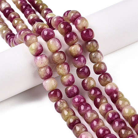 Dyed Natural White Jade Beads Strands G-T138-D08-1