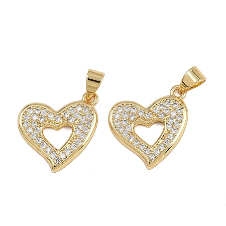Brass Micro Pave Cubic Zirconia Pendants ZIRC-I367-12G-11-1