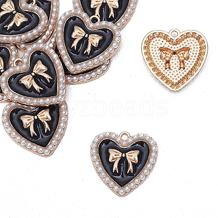 Light Gold Tone Alloy Enamel Pendants PW-WG28363-02-1