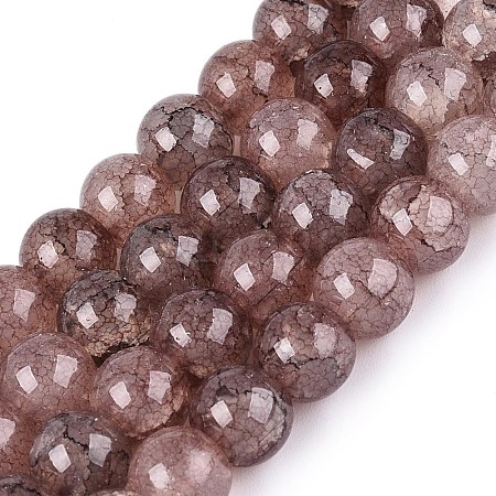 Baking Paint Crackle Glass Beads Strands GLAA-Q106-03A-17-1
