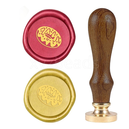 DIY Wood Wax Seal Stamp AJEW-WH0131-234-1