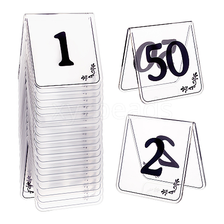 Acrylic Table Number Sign AJEW-WH0505-90A-1
