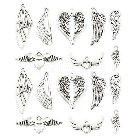 80Pcs 8 Styles Tibatan Style Alloy Pendants FIND-CJ0006-02-1