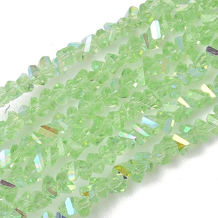 Electroplate Transparent Glass Beads Strands EGLA-P061-04C-AB19-1