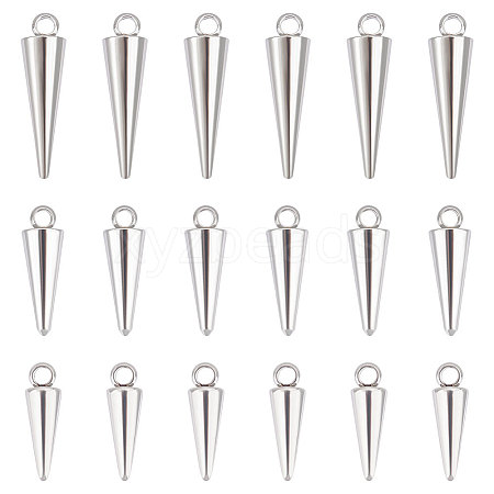 Unicraftale 30Pcs 3 Styles 201 Stainless Steel Pendants STAS-UN0046-05-1