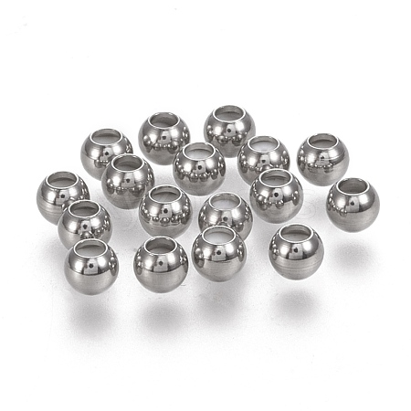 202 Stainless Steel Beads X-STAS-K204-02E-P-1