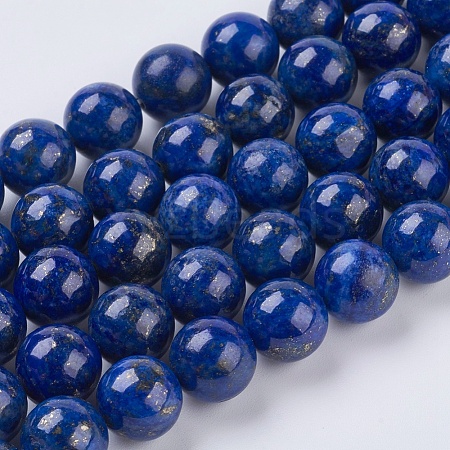Natural Lapis Lazuli Beads Strands G-G423-10mm-A-1