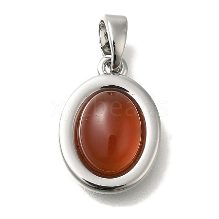 Natural Carnelian(Dyed & Heated) Pendants KK-K388-05P-1