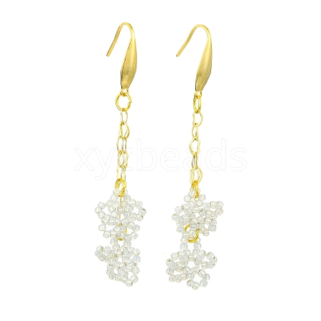 Glass Dangle Earrings EJEW-JE06007-1