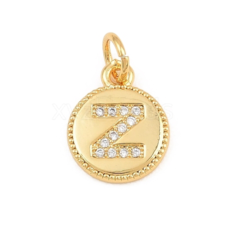 Brass Micro Pave Clear Cubic Zirconia Charms CU-CBA56CE-12G-Z-1