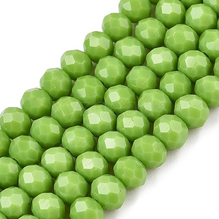 Opaque Solid Color Imitation Jade Glass Beads Strands EGLA-A044-P4mm-D30-1