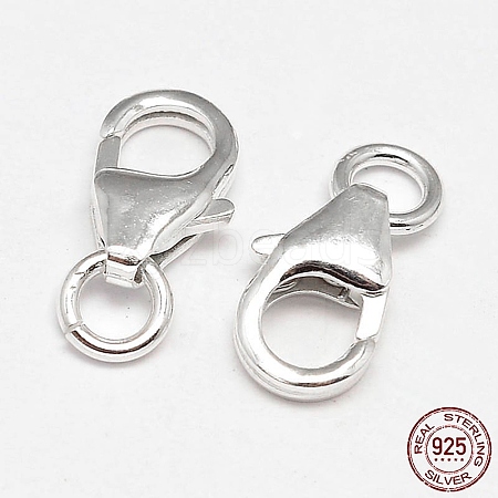 925 Sterling Silver Lobster Claw Clasps STER-F014-09A-1