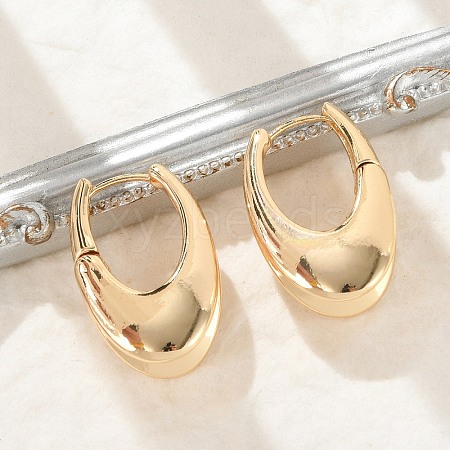 Brass Hoop Earrings for Women EJEW-U041-04G-1