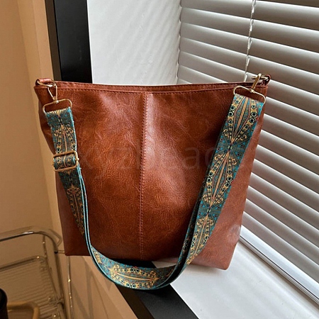 Imitation Leather Crossbody Tote Bag PW-WG85417-04-1