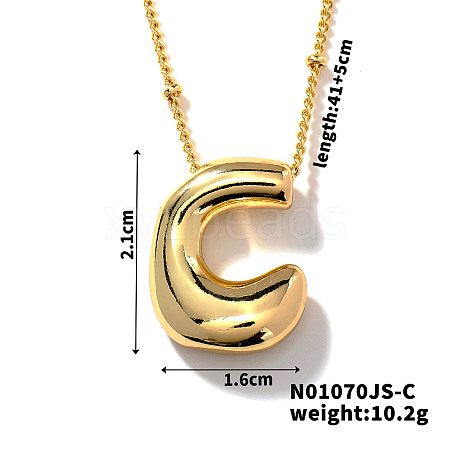 Simple and stylish copper pendant necklace with 26 English letters GF2554-3-1