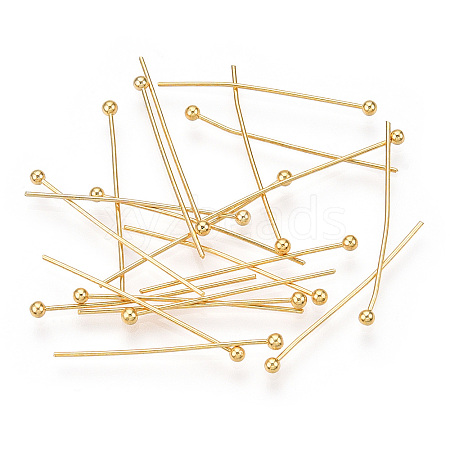 Brass Ball Head Pins KK-G331-10-0.6x25-1