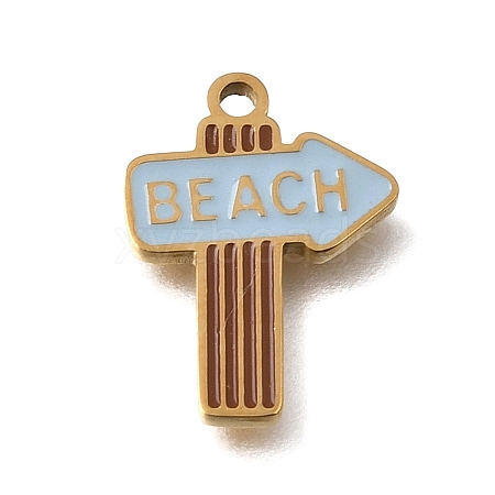 304 Stainless Steel Enamel Pendants SA-CBAA2E4-01H-G-1