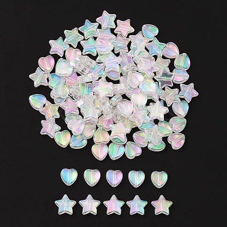 100Pcs 2 Style Eco-Friendly Transparent Acrylic Beads TACR-YW0001-86A-1