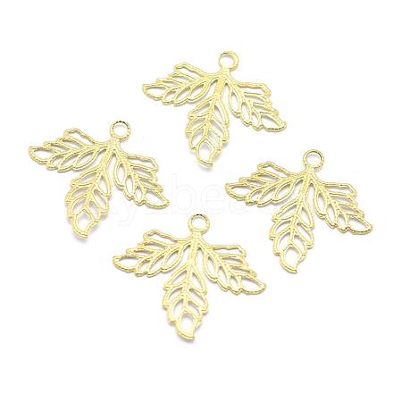 Brass Filigree Pendants KK-K184-32C-RS-1