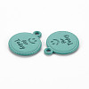 Spray Painted Alloy Pendants PALLOY-Q433-030C-RS-2