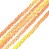 Transparent Gradient Color Glass Beads Strands GLAA-H021-01A-09-2