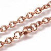 304 Stainless Steel Cable Chain Bracelets BJEW-H532-01RG-2