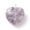 Natural Amethyst Pendants PALLOY-JF01283-05-1