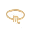 Real 18K Gold Plated 304 Stainless Steel Adjustable Finger Ring RJEW-L115-01G-11-2
