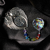 1Pc Heat Transfer Alloy Angel Wing Hanging Ornaments HJEW-BBC0001-15-5