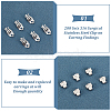 DICOSMETIC 200 Sets 316 Surgical Stainless Steel Clip-on Earring Findings STAS-DC0011-89-4
