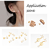 ARRICRAFT 12Pcs 2 Colors Silicone with Brass Ear Nuts FIND-AR0002-76-6