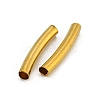 Brass Smooth Curved Tube Beads KK-O031-D-08-2