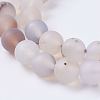 Natural Dendritic Agate Beads Strands G-J376-07-8mm-3