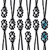 Braided Waxed Cotton Thread Cords Macrame Pouch Necklace Making AJEW-SW00017-1