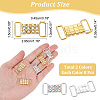 AHADERMAKER 16Pcs 2 Colors Brass Micro Pave Crystal AB Rhinestone Connector Charms FIND-GA0002-42-2