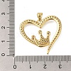 Rack Plating Brass Micro Pave Cubic Zirconia Pendants ZIRC-F142-03G-02-3