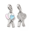 Rack Plating Alloy Colorful Enamel European Dangle Charms PALLOY-P289-04P-1