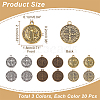  60Pcs 3 Colors Tibetan Style Pendants TIBEB-NB0001-29-2