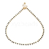 Brass Handmade Glass Beaded   Necklaces NJEW-JN03135-03-1