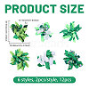 12Pcs 6 Styles Saint Patrick's Day Polyester Ornaments AJEW-BC0010-71-2