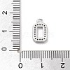 Brass Micro Pave Clear Cubic Zirconia Pendants ZIRC-I067-02A-3