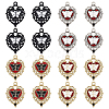 SUNNYCLUE 24Pcs 4 Styles Alloy Enamel Pendants ENAM-SC0004-73-1