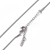 Non-Tarnish 304 Stainless Steel Round Snake Chain Necklace for Men Women NJEW-K245-016B-2