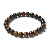 Natural Tiger Eye Bead Stretch Bracelets BJEW-K212-B-005-7