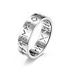 Non-Tarnish Hollow Word Stainless Steel Finger Rings FIND-PW0020-13E-P-1